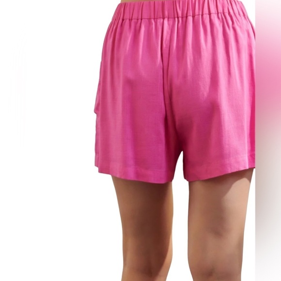 Only AMARE bubble gum pink elastic waist snort with pockets Sz L - Picture 11 of 11